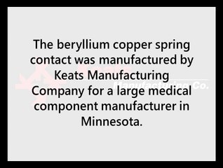 Beryllium Copper Spring Contact from Keats