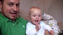 Baby Micah Laughing Hysterically at Daddy's Burp Noises
