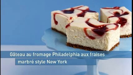 gâteau au fromage marbré aux fraises