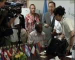 NewsNetworkToday: HAITI: BAN KI-MOON ARRIVES IN PORT-AU-PRINCE (U.N. OCHA) (BBC POOL)