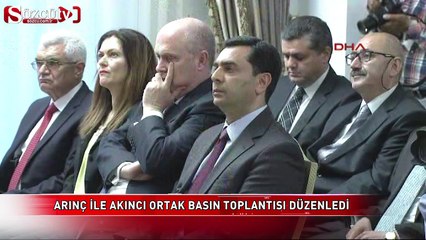 Arınç, Akıncı ile ortak basın toplantısı düzenledi