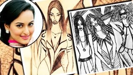Wow!! Sonakshi's GORGEOUS Sketches - The Bollywood