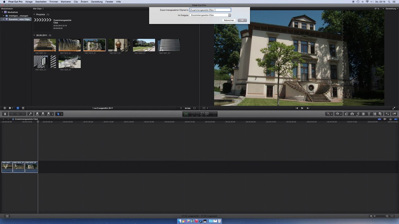 Final Cut Pro X Tutorial Deutsch - Zusammengesetze Clips