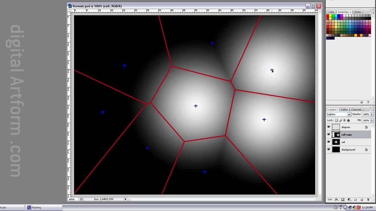 Simulating Voronoi Diagrams in Photoshop