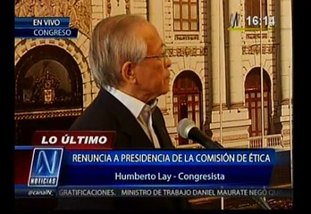 Humberto Lay renuncia a la presidencia de la Comisión de Ética