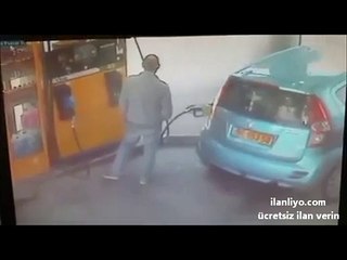 Benzin pompasını ateşe vermek