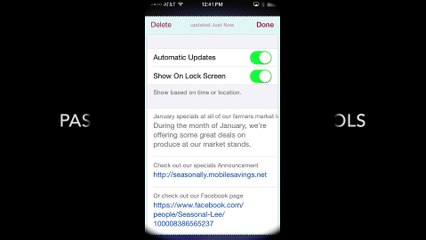 Apple Passbook - Controls and Features