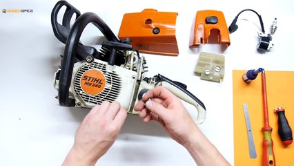 elektronische Zündung und Zündkerze austauschen bei einer Stihl Motorsäge