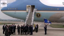 Air Force One Boeing 747 Takes-off at Osan Air Base, Korea.