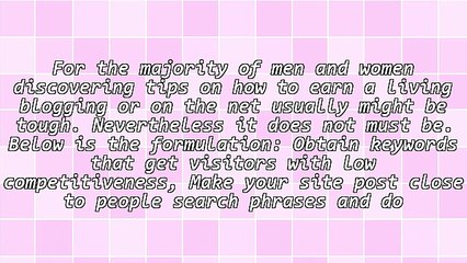 How You Can Earn Cash Running A Blog