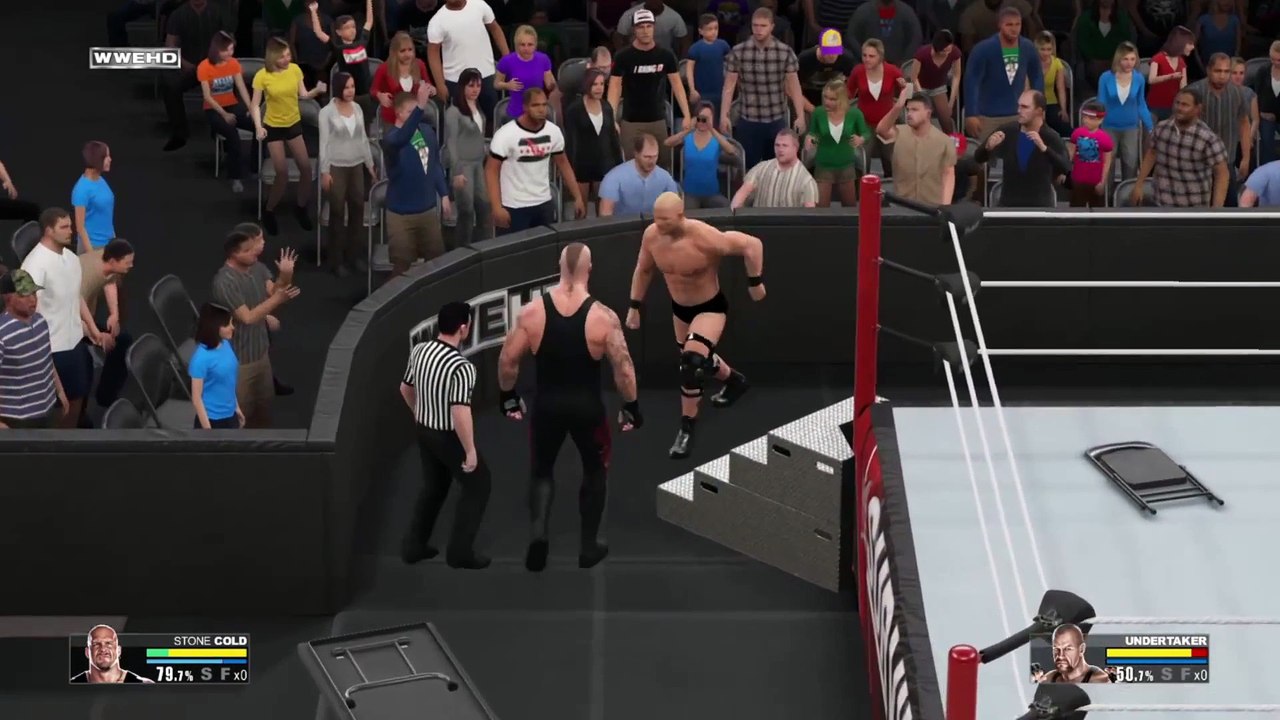WWE 2K15- Stone Cold Steve Austin vs The Undertaker Last Man Standing Match 2015 (PS4)