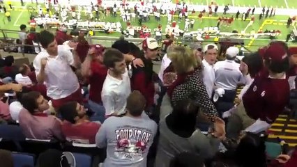 Kadın taraftan kavga etmeye kalkınca tribün karıştı