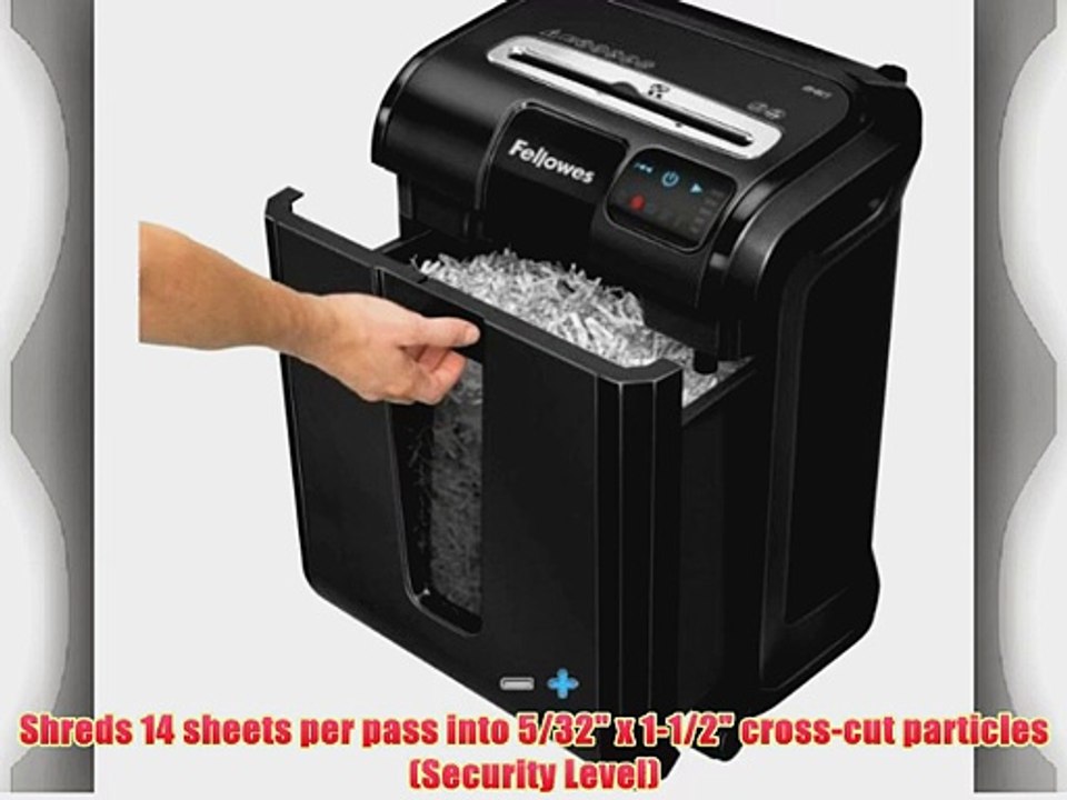 Fellowes Powershred 84ci 100% Jam Proof Cross Cut Paper Shredder 14 Sheets Per Pass 3998401
