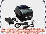 Zebra GX430t Monochrome Desktop Direct Thermal/Thermal Transfer Label Printer with Reflective