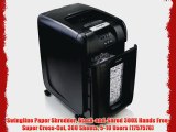 Swingline Paper Shredder Stack-and-Shred 300X Hands Free Super Cross-Cut 300 Sheets 5-10 Users