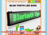 Leadleds Bluetooth Programmable Led Scrolling Sign Board Display Green Message 40x6.3 Inches