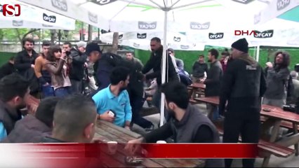 Hastane bahçesinde gözaltı!