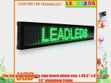 Leadleds Ultra Green 49.5x 6.3 Usb Programmable Scrolling Led Window Sign Display Board with