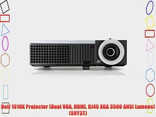 Dell 1510X Projector (Dual VGA HDMI RJ45 XGA 3500 ANSI Lumens) (5VY3T)