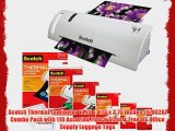 Scotch Thermal Laminator 14.75 x 4.75 x 3.75 Inches (TL902A) Combo Pack with 110 Assorted Pouch