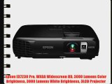 Epson EX7230 Pro WXGA Widescreen HD 3000 Lumens Color Brightness 3000 Lumens White Brightness