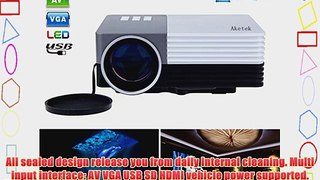 Aketek Latest Multimedia USB/SD/VGA/HDMI/AV/Micro USB Home Cinema Theater Movie Projector LED