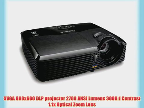 ViewSonic PJD5123 SVGA DLP Projector 120Hz/3D Ready 2700 Lumens 3000:1 DCR