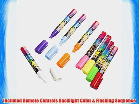 Ivation Electronic Flashing Illuminated Erasable Neon LED Message Writing Board Restaurant