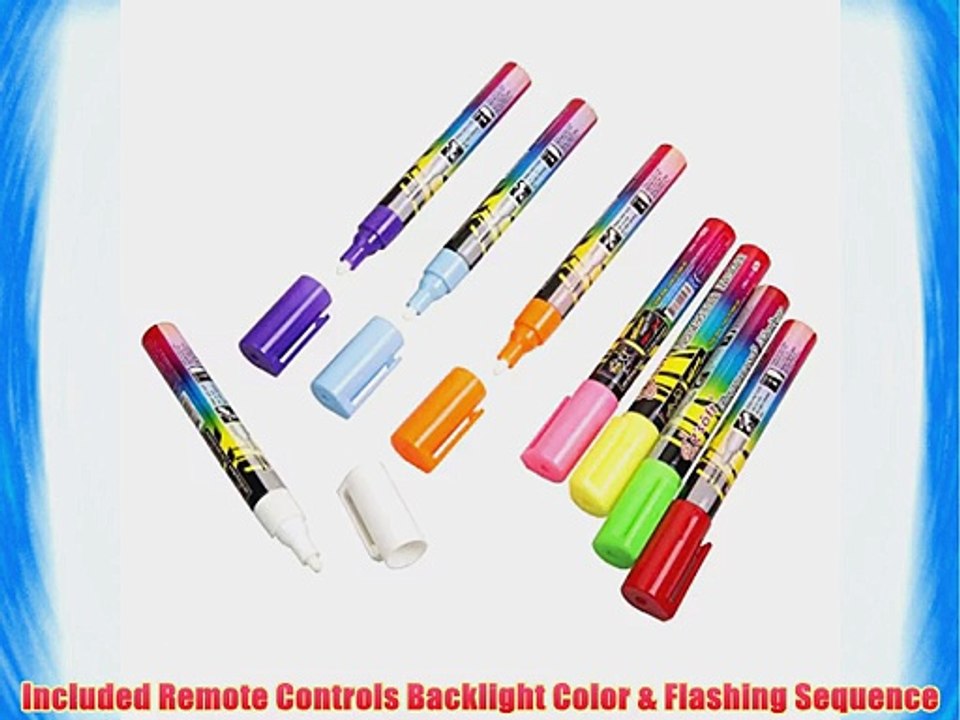 Ivation Electronic Flashing Illuminated Erasable Neon LED Message Writing Board Restaurant