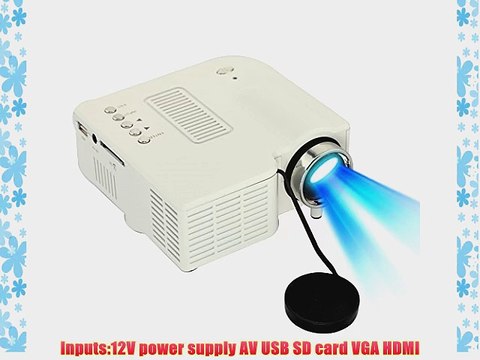 DBPOWER GW25 Portable Mini LED Projector with HDMI VGA USB AV SD Multimedia for PartyHome Entertainment