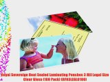 Royal Sovereign Heat Sealed Laminating Pouches 3 Mil Legal Size Clear Gloss (100 Pack) (RF03LEGL0100)