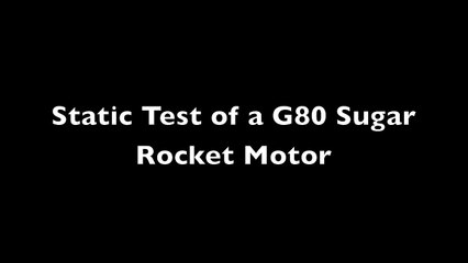 G80 Sugar Rocket Engine