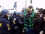 Danish Police Beat Peaceful Protester and Knock Him Off Of Top of Van at UN Climate Summit