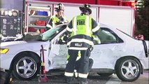Crime Scene: JAWS OF LIFE RESCUE TWO VICTIMS FROM AN EAST PALO ALTO HIT & RUN & ARREST ((HD))