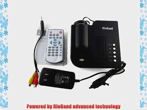 RioRand 60 Portable Mini LED Projector Cinema Theater Support PC Laptop VGA Input and SD