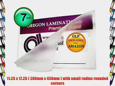 7 Mil Mini Menu Laminating Pouches 11-1/4 x 17-1/4 Laminator Sleeves qty 100