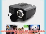 AomeTech UC28 24W PRO Portable HDMI Mini Home LED Projector 60 Cinema Theater-Black