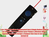 HiRO H50175 3 in 1 2.4GHz WiFi Black Presenter Laser Pointer Wireless Mouse Up to 100 FT Windows