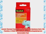 Scotch Thermal Pouches 2.32 x 3.70 Inches Business Card 100 Pouches 4-PACK (Package include