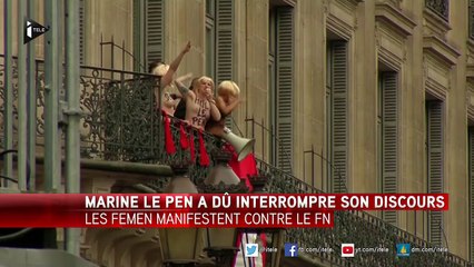 Des Femen violemment expulsées par le service d'ordre du FN