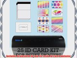 25 ID Card Kit - Laminator Inkjet Teslin Butterfly Pouches and Holograms - Make PVC Like ID