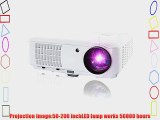 DBPOWER RD-804 New Multifunction Hd Home Theater Projector 1024*768 Native Resolution2600 lumens