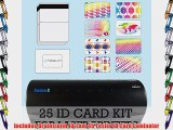 25 ID Card Kit - Laminator Laser Teslin Butterfly Pouches and Holograms - Make PVC Like ID