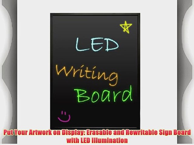 New PLWB6080 32 x 24 Erasable Illuminated LED Writing Board w//Remote /& 8 Markers