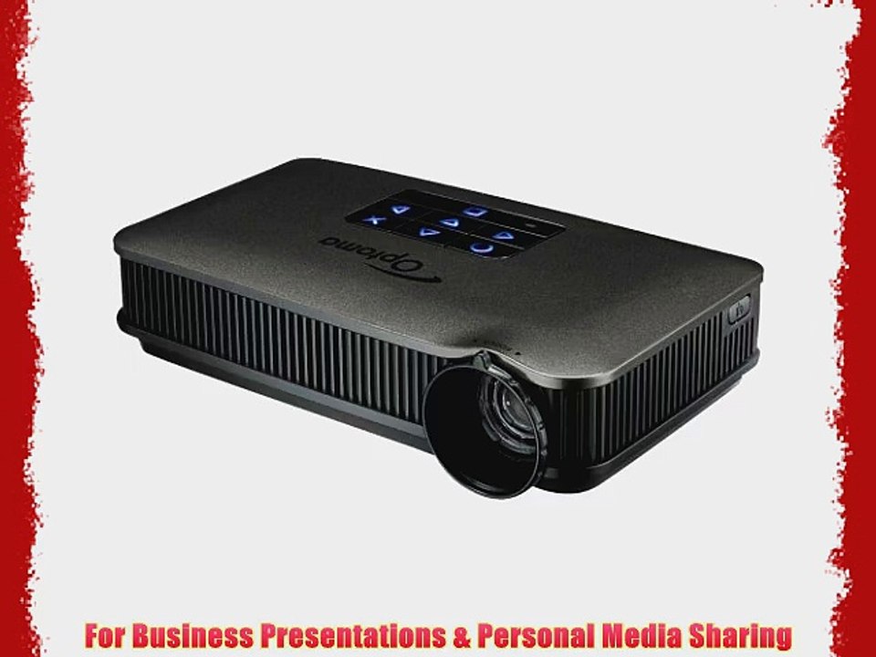 Optoma PK320 WVGA 100 Lumen DLP LED Pico Pocket Projector with HDMI and Rechargeable Li-Ion