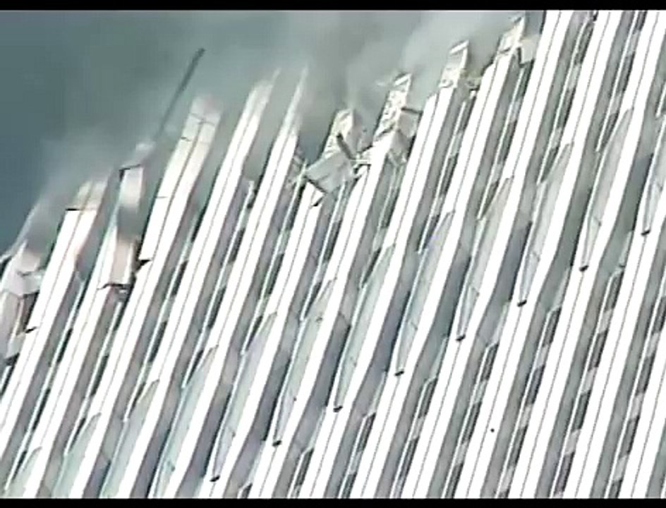 WTC exploding man, A person gets blown out of the WTC by what looks like an explosion