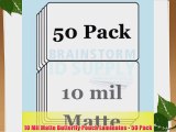10 Mil Matte Butterfly Pouch Laminates - 50 Pack