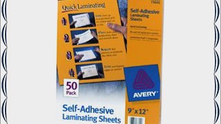 Avery? Clear Self-Adhesive Laminating Sheets 3mm 9 x 12 50 per Box