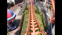 IRN BRU Revolution Roller Coaster Front Seat POV Blackpool Pleasure Beach UK England