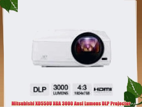 Mitsubishi XD550U XGA 3000 Ansi Lumens DLP Projector